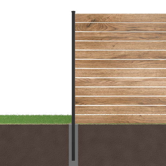 Exterior Privacy Screen END POST KIT 8' - E8 for Garden/Porch/Patio