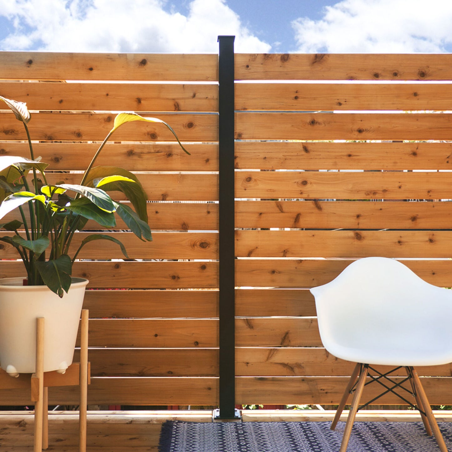 6 Foot Tall Outdoor Privacy Screen LINE POST KIT 6' - L6