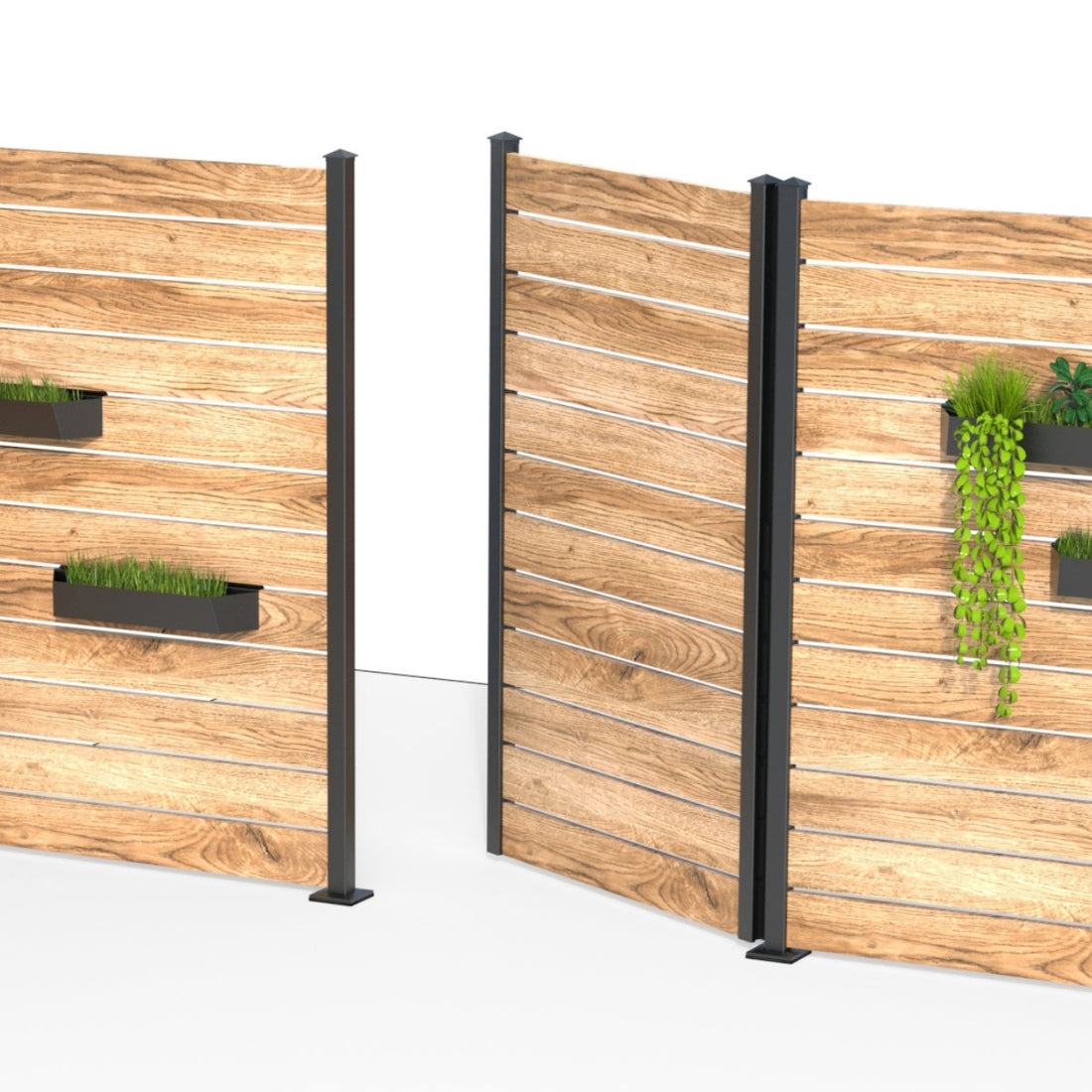 Patavin aluminum gate kit frame for horizontal privacy fence boards