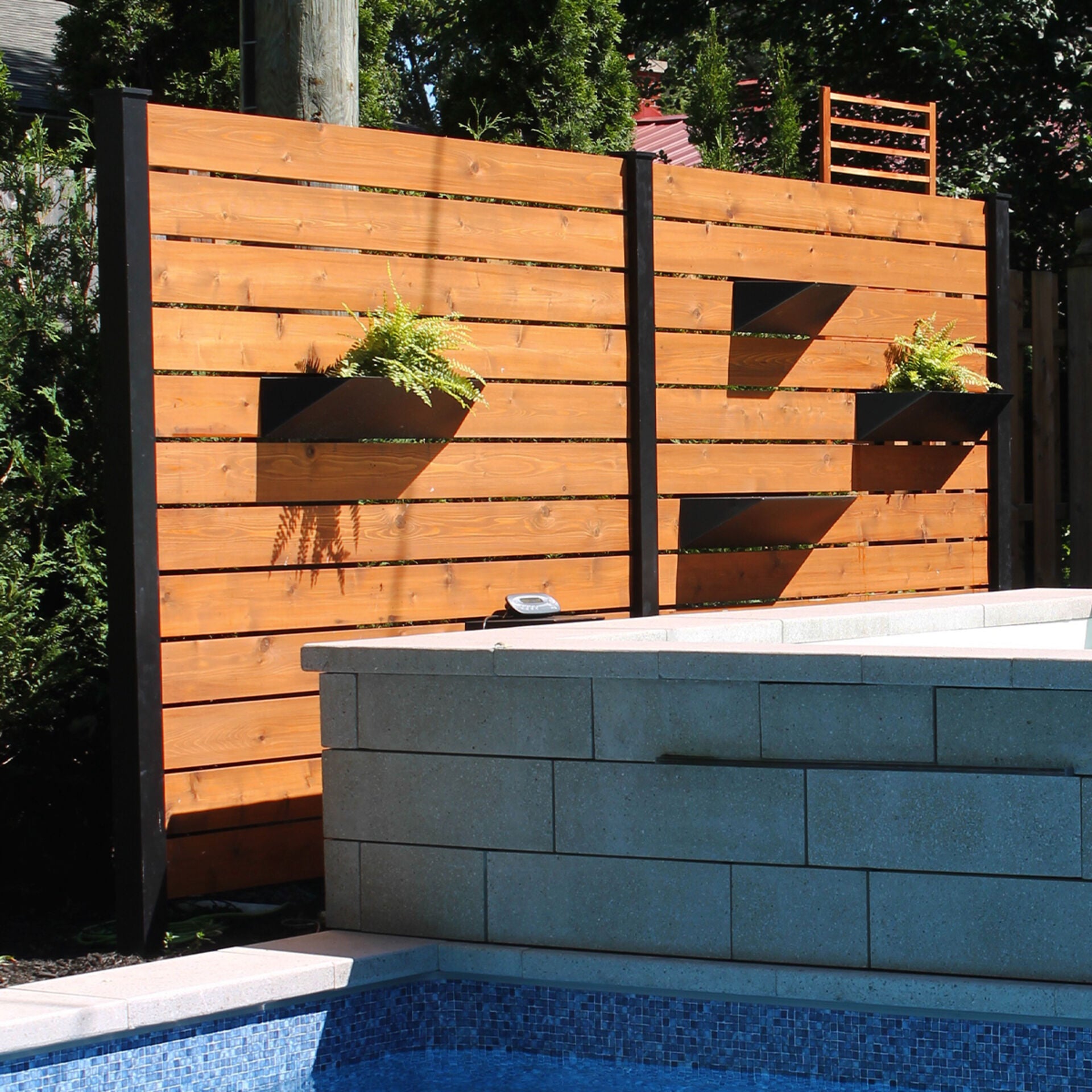 Exterior Privacy Screen END POST KIT 8' - E8 for Garden/Porch/Patio